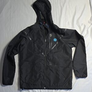 NWT Cookies Black Hooded Raincoat with Water-Resistant Finish